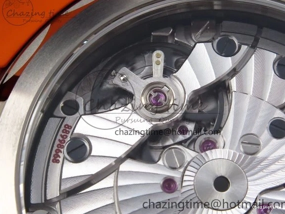 0210 Comfortable Planet Ocean 43.5mm SS VSF 1:1 Best Edition Black Orange Bezel Gray Dial on Nylon Strap A8900 Super Clone V 7730